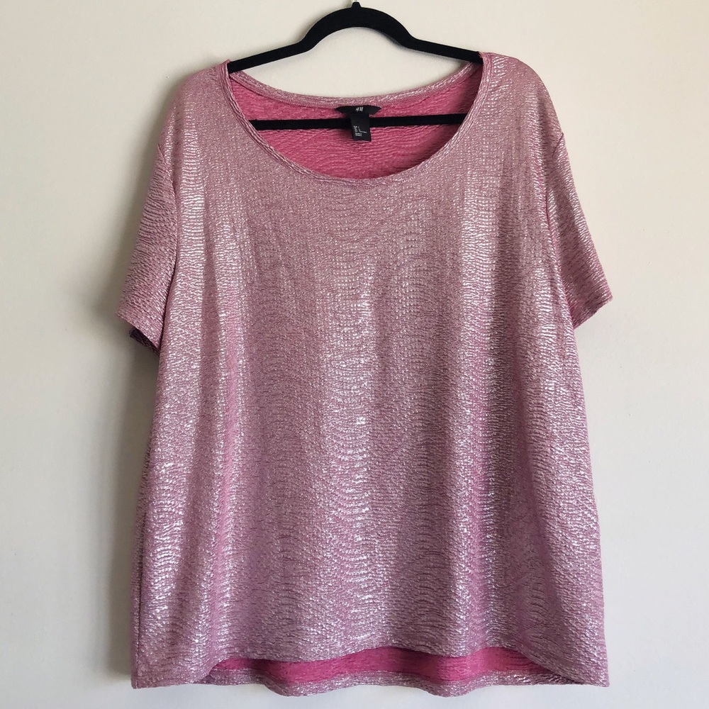 H&M pink sparkly snakeskin top!
